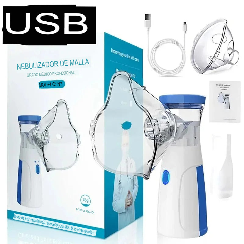 Nebulizador Portátil Pro -Alivio rápido para asma, bronquite y alergias