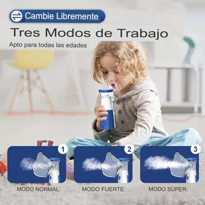 Nebulizador Portátil Pro -Alivio rápido para asma, bronquite y alergias